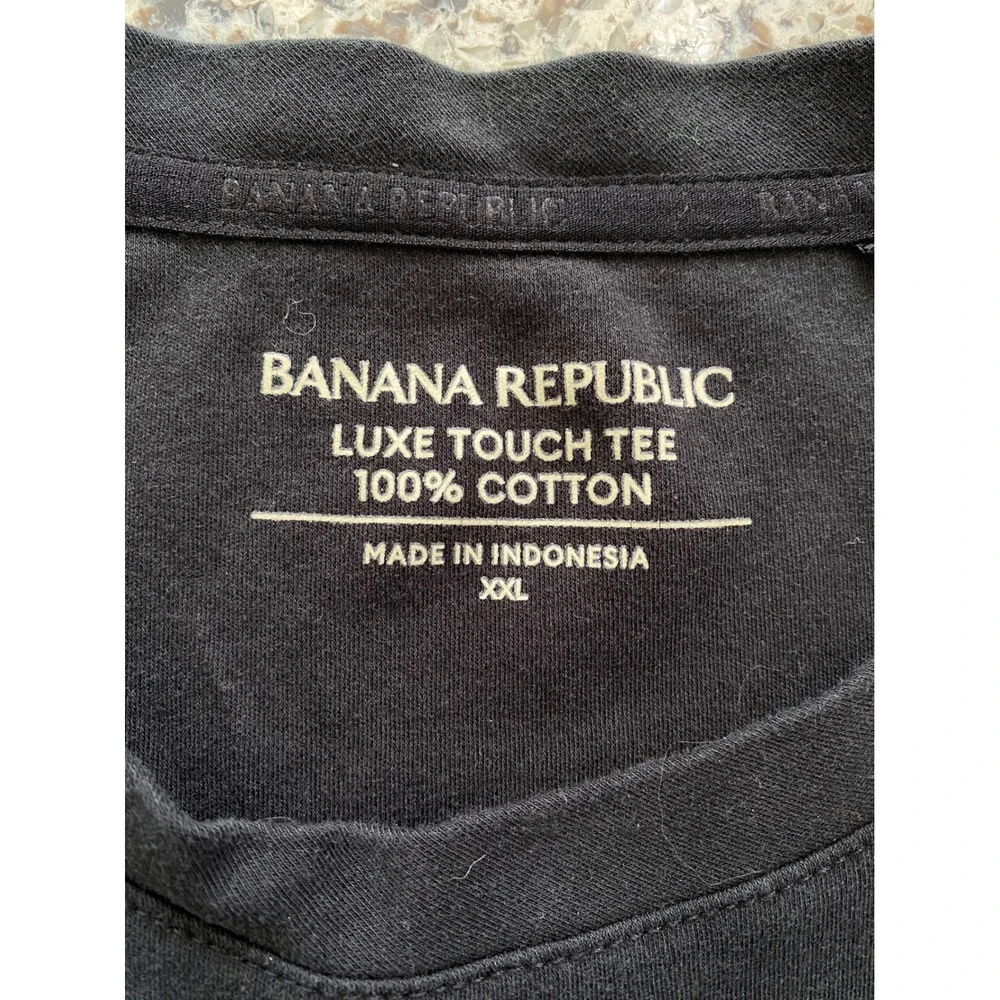 Banana Republic Luxe Touch Tee Mens XXL Black Cotton Crewneck Capsule Minimalist